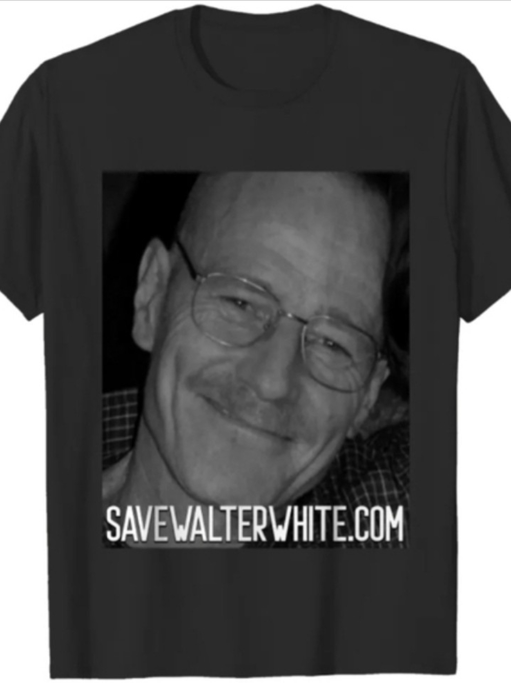 Save Walter White Meme Graphic Tee Men's Large Black Novelty Shirt